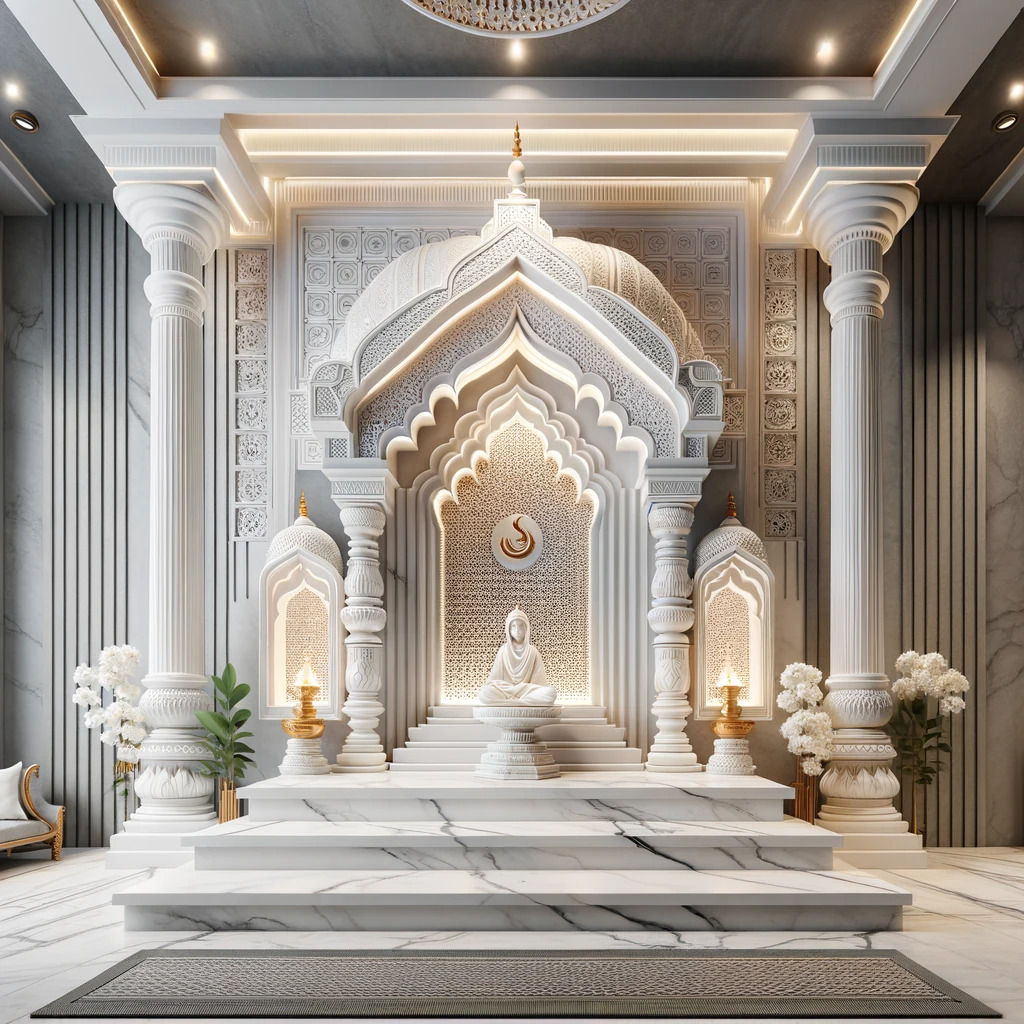 White Marble Mandir Designs: Elegance Redefined for Your Home