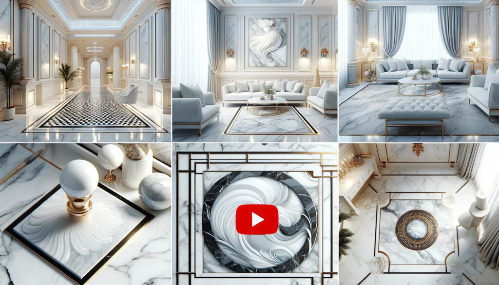 White Marble Design For Floor Inspiration: Underfoot Elegance